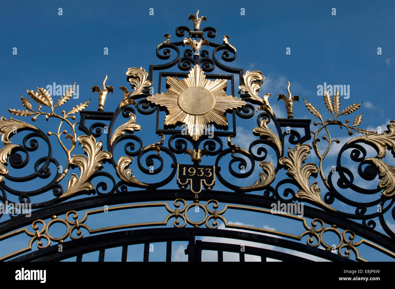 Ornate gate in Regent`s Park, London, UK Stock Photo